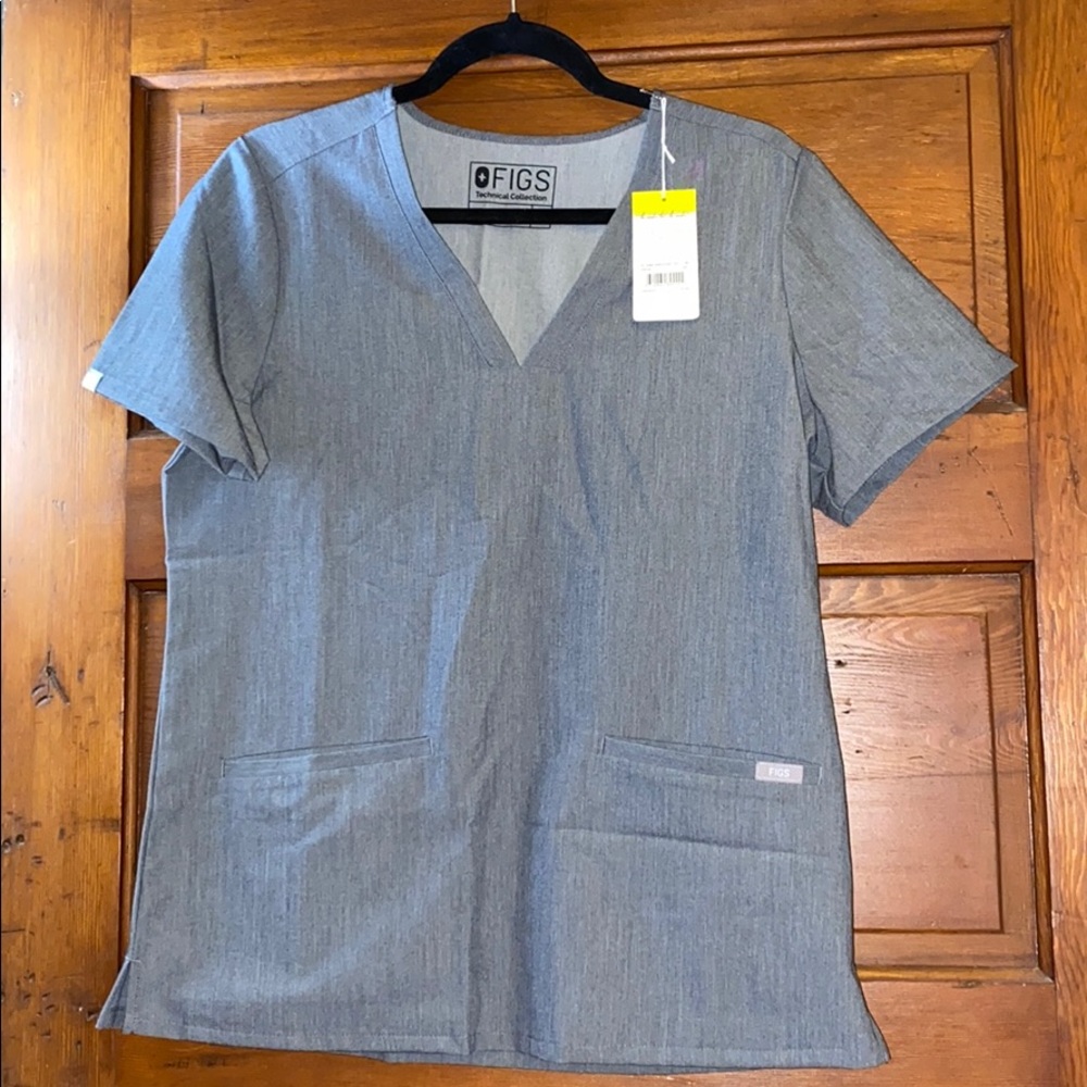 Figs scrub top- graphite M